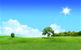 Photoshop sunny summer landscape wallpaper (1) #80782