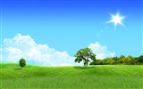 Photoshop sunny summer landscape wallpaper (1) #17