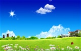 Photoshop sunny summer landscape wallpaper (2) #3