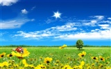 Photoshop sonnigen Sommertag Landschaft Wallpaper (2) #8