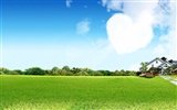 Photoshop sunny summer landscape wallpaper (2) #9