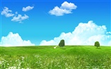 Photoshopの日当たりの良い夏の風景の壁紙 (2) #10