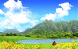 Photoshop sunny summer landscape wallpaper (2) #14