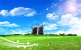 Photoshop sunny summer landscape wallpaper (2) #16