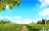 Photoshop sunny summer landscape wallpaper (2) #19