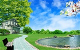 Photoshop sunny summer landscape wallpaper (2) #20