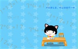 Bebé gato de dibujos animados fondos de pantalla (4) #3