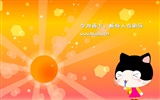 Bebé gato de dibujos animados fondos de pantalla (5) #6