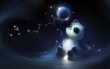 Apofiss水彩插畫 小黑貓壁紙 #10