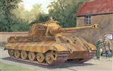 Military tanks, armored HD painting wallpapers #2