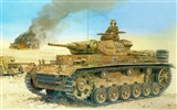 Military tanks, armored HD painting wallpapers #7