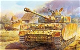 Military tanks, armored HD painting wallpapers #13