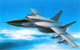 軍用機の飛行の絶妙な絵画の壁紙 #5