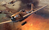 Military aircraft flight exquisite painting wallpapers #6