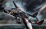Military aircraft flight exquisite painting wallpapers #10