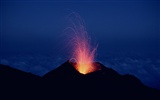 L'éruption volcanique du papier peint magnifique paysage #11