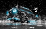 Water drops splash, beautiful car creative design wallpaper #7