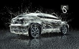 Water drops splash, beautiful car creative design wallpaper #8