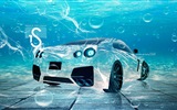 Water drops splash, beautiful car creative design wallpaper #9