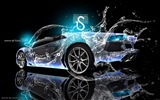 Wassertropfen spritzen, schönes Auto kreative Design Tapeten #19