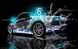 Water drops splash, beautiful car creative design wallpaper #19