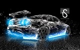 Water drops splash, beautiful car creative design wallpaper #20