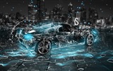 Water drops splash, beautiful car creative design wallpaper #21