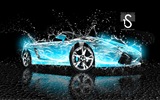 Salpicaduras gotas de agua, hermoso auto wallpaper diseño creativo #22