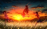 Glühwürmchen Sommer schöne anime wallpaper