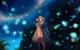 반딧불 여름 아름다운 애니메이션 배경 화면 #16