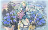 Música de guitarra anime girl fondos de pantalla de alta definición #4