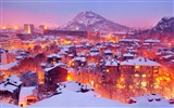 Windows 8 主題高清壁紙：冬季雪的夜景 #7