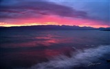 Après le coucher du soleil, le lac d'Ohrid, fonds d'écran Windows 8 thème HD #1