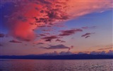 Après le coucher du soleil, le lac d'Ohrid, fonds d'écran Windows 8 thème HD #2