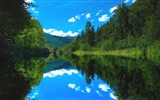 Reflexión en el fondo de pantalla paisajes naturales de agua #4