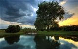 Reflexión en el fondo de pantalla paisajes naturales de agua #12