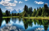 Reflexión en el fondo de pantalla paisajes naturales de agua #17