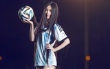 32 WM-Trikots, Fußball-Baby schöne Mädchen HD Wallpaper #23