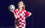 32 World Cup jerseys, football baby beautiful girls HD wallpapers #28