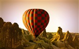 Rainbow hot air balloon, Windows 8 theme HD wallpapers #2