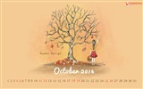 Октябрь 2014 Календарь обои (2) #16