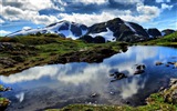 Invierno, nieve, montañas, lagos, árboles, fondos de pantalla de alta definición carreteras #9