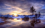 Winter, Schnee, Berge, Seen, Bäume, Straßen HD Wallpaper #10