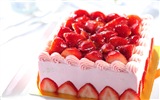 Délicieux gâteau fraises fonds d'écran HD #7