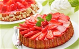 Délicieux gâteau fraises fonds d'écran HD #12