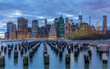 Empire State Building in New York, city night HD wallpapers #2