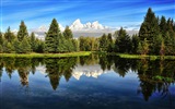 Berge Wasser Wolken Natur Landschaft HD Wallpaper