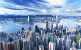 Hongkongs Stadtlandschaft schönen HD Wallpaper