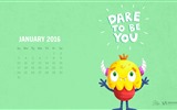 Janvier 2016 fonds d'écran calendrier (2) #9