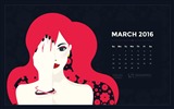 De marzo de fondo de pantalla de calendario el año 2016 (1) #19